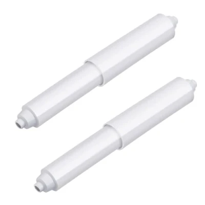 Image of 2 Pcs Plastic Toilet Tissue Roll Holder, Paper Holder Insert, Spring Loaded Insert in Bathroom Replacement Roller Spindle for WC (White)