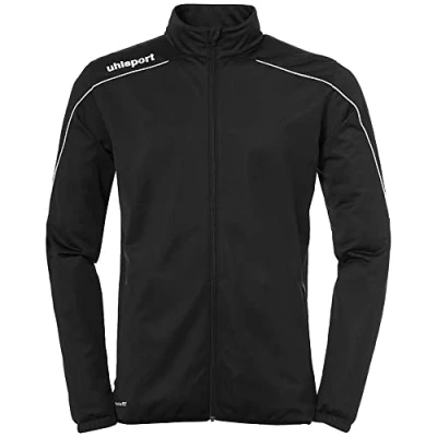Image of Uhlsport Football Stream 22 Classic Jacket Men, Black/White, Smartbreathe Pique Brushed Outdoor Sports, Size XL