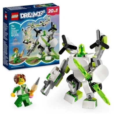 Image of LEGO DREAMZzz Z Blob’s Robot and Vehicle Adventures Set with 20 Build Options Including a Plane, Helicopter, Submarine Racing Car Toy, Birthday Gift for 7 Plus Year Old Boys &amp; Girls 71487