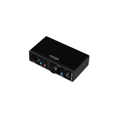Image of Arturia MiniFuse 1 Compact USB Audio Interface with Creative Software for Recording, Production, Podcasting, Guitar Black