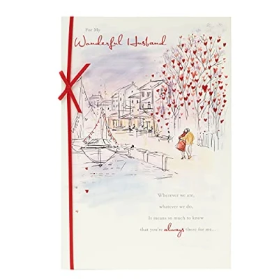 Image of UK Greetings Valentine&#039;s Day Card For Husband Beautiful Design