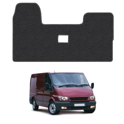 Image of Carpet Floor Mats for the Ford Transit (2000 2006) [Note: Only Suitable Models with Double Front Passenger Seat.] Van Accessory Tailored fit, Granulated Anti Slip Layer &amp; Black Binding