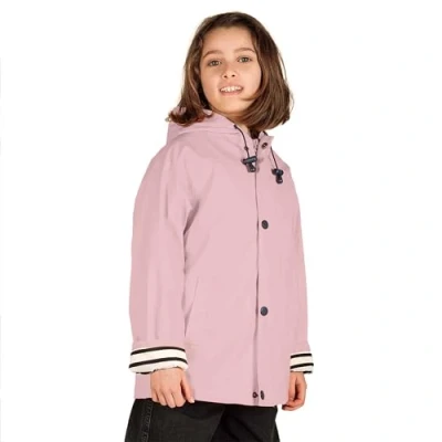Image of Breizh Ocean Waxed Waterproof Child ELVEN, Striped Interior Marinière with Hood 1 year to 14 years