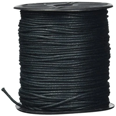 Image of Auroris Cotton Ribbon, Black, 100m/1,5mm
