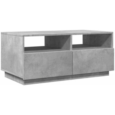 Image of vidaXL Coffee Table with LED Lights Concrete Grey 90x49x40 cm