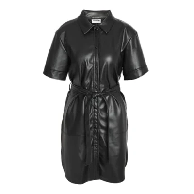 Image of Noisy may Women&#039;s Nmandy Pu 2/4 Shirtdress Noos Dress, Black, L