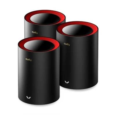 Image of Cudy AX3000 2.5G Whole Home Wi Fi 6 Mesh System, Up to 7000 Sq.Ft., WAN, Ethernet Backhaul, Wireguard, OpenVPN, Zerotier, Cloudflare, DDNS, 2023 Release M3000 3 Pack