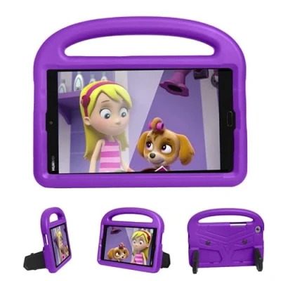 Image of Kids Case For Huawei MediaPad M3 Lite/ M5 Lite 8.4 Inch, Tablet Friendly Lightweight, Handle with Stand, Soft EVA Foam Shockproof Protective Cover, Purple