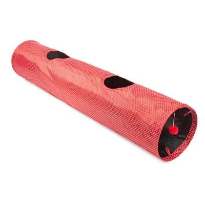 Image of Ancol Red Polka Dot Cat Tunnel