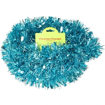 Image of Christmas Concepts 2 Metre Chunky/Fine Tinsel Decoration (Ice Blue)