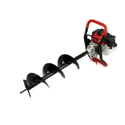 Image of MonsterShop T Mech Earth Auger Cement Mixer &amp; 120mm 4 Stroke Post Driver