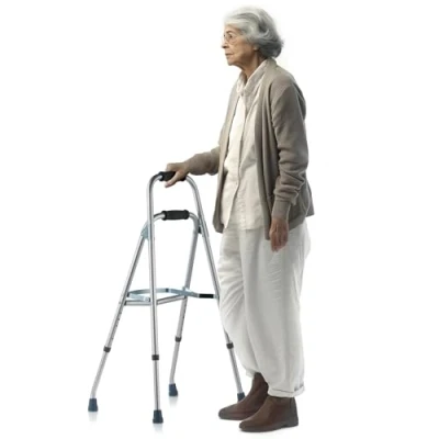Image of VEVOR Folding Hemi Walker, One Arm Walker for Seniors with 6 Level Adjustable Height, Lightweight Aluminum Side Hand Style Mobility Aid Elderly Handicapped Disabled, Up to 350LBS