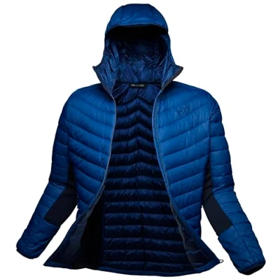 Image of Helly Hansen Mens Verglas Hooded Down Hybrid Ins, Deep Fjord, 2XL