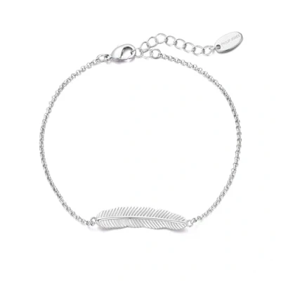 Image of Philip Jones Silver Plated Feather Bracelet