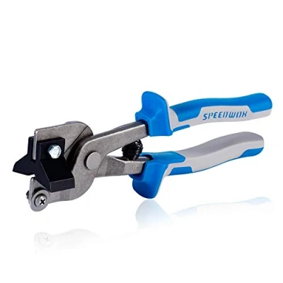 Image of SPEEDWOX Glass Tile Nipper 8 Inches with Strong Plastic Breaker Bar Scoring Wheel for Quickly Cutting Porcelain Mosaic Ceramic Mirror Professional Cutters Score Tool Heavy Duty Pliers