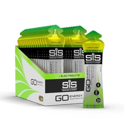 Image of Science in Sport Go Isotonic Energy Gel with Electrolyte, Gels for Running/Cycling, Lemon &amp; Mint, 60 ml (30 Pack)