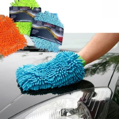 Image of MICROFIBRE CAR WASH WASHING SHAMPOO CLEANING MITT GLOVE POLISHING CLOTH DUSTER