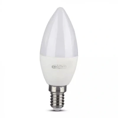 Image of V TAC 2754 LED EEK A+ (A++ E) E14 Candle Shape 4.5 W = 25 RGBW (Diameter x L) 37 mm 100 app Controlled