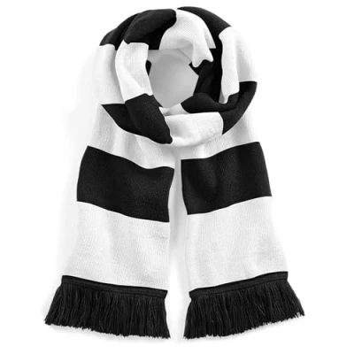 Image of Beechfield Stadium Scarf Stylish Accessory for Keeping Warm Black/White