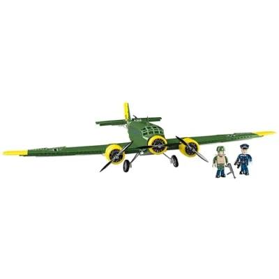 Image of COBI 5710 Junkers JU 52/3M Building Blocks, Green,Yellow