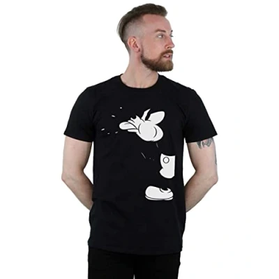 Image of Disney Men&#039;s Mickey Mouse Cut T Shirt Black Large