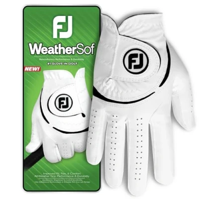 Image of FootJoy WeatherSof Men&#039;s Golf Glove, Black, S