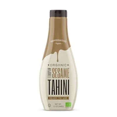 Image of Organic Ethiopian Sesame Tahini 350g Squeezable Creamy &amp; Ready Paste Hulled, Unsalted, Non GMO, Gluten Free, Peanut by Pepperwood Organics