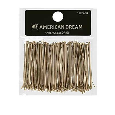 Image of American Dream Straight Bobby Pins, Blonde 2.5 inch/ 6.35 cm Pack of 100