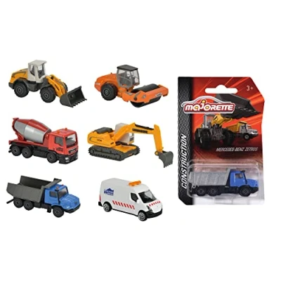 Image of Majorette 212057281SDN Construction Vehicles Metal with Freewheel and Movement Parts, Vehicles: 7.5 cm, from 3 Years, Random Selection, Multi Coloured