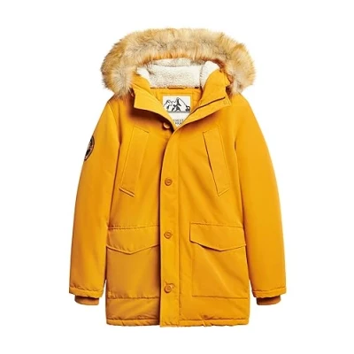 Image of Superdry Men&#039;s Parka Jacket, Mustard Yellow, S