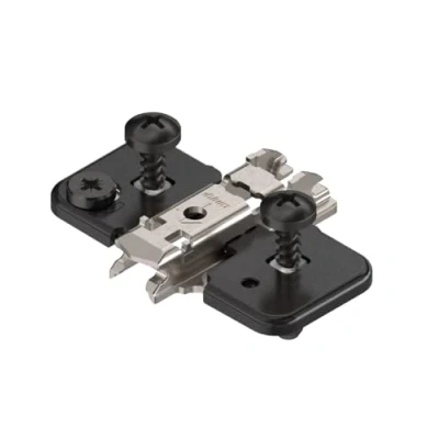 Image of BLUM Clip Cross Mounting Plate 174H7100E Onyx Black Screw Expando HV Eccentric Distance 0 mm