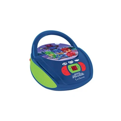 Image of Lexibook PJMasks CD Player, aux in Jack, AC or Battery Operated, Blue/Green, RCD108PJM, Norme