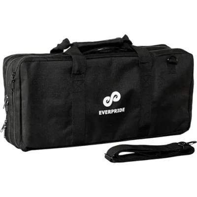 Image of EVERPRIDE Chef Knife Bag Holds 20 Knives Plus Large Zippered Compartment for Kitchen Tools Durable, Chefs Not Included, Black