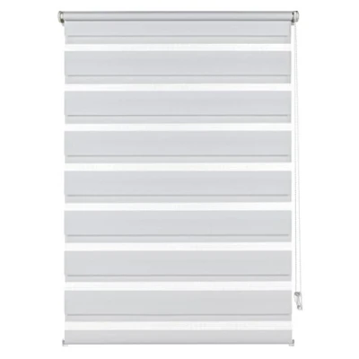 Image of Deco Company Duo Klemmrollo 120 x 150, Polyester, White, 150 cm