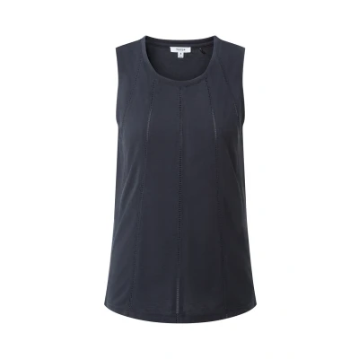 Image of TOG24 Chloe Womens Vest. Linen Blend Fabric Keeps You Cool in Warm Temperatures. Pair This Vest with Jeans, Shorts Or A Skirt. Make It Part of Your Summer Wardrobe Today. Dark Indigo