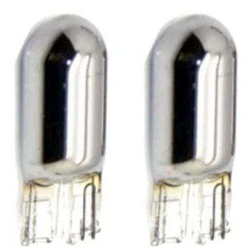 Image of Light Bulb Chrome/Amber 12v 5w 501A WY5W T10 Capless Wedge Indicator x2