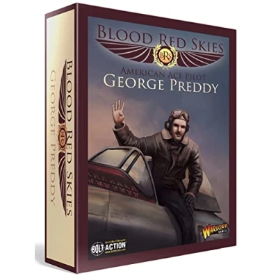 Image of Bolt Action Warlord Games, Blood Red Skies US Ace Pilot George Preddy set Wargaming miniatures