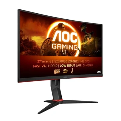 Image of AOC G4 C27G4ZXE 27 Inch Full HD LED Computer Monitor Crisp 1920 x 1080 Resolution, Sleek Black Design