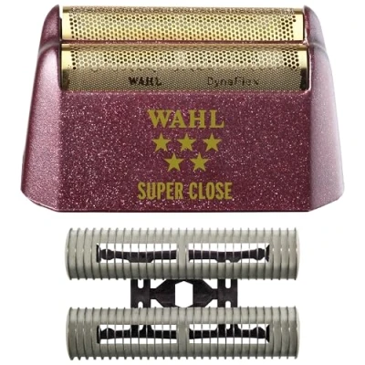 Image of Wahl Professional 5 Star Series Shaver Shaper Replacement Super Close Gold Foil and Cutter Bar Assembly, Hypo allergenic, Shaving, for Barbers Stylists Model 7031 100