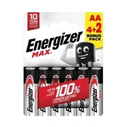 Image of Energizer Max AA Battery (4+2) (Pack of 6) E303328500