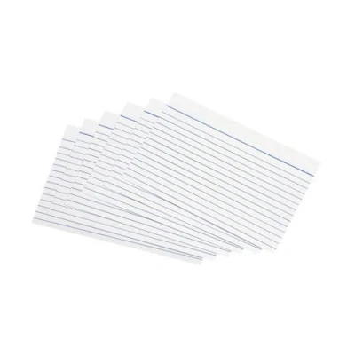 Image of 5 Star Record Cards Ruled Both Sides 5x3in 127x76mm White [Pack 100] (2)