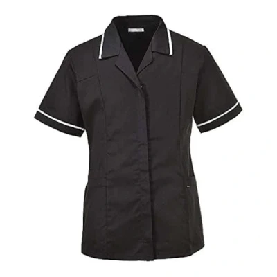 Image of Portwest Classic Tunic, Size: L, Colour: Black, LW20BKRL