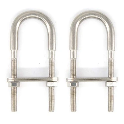 Image of 304 Stainless Steel U Bolt Set Marine Boat Deck Hardware M8x100 2PCS