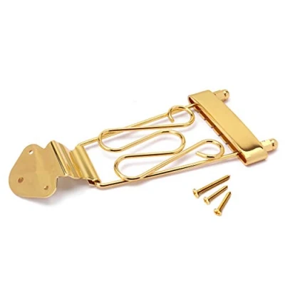 Image of Alnicov A Set 6 String Jazz Archtop Guitar Trapeze Tailpiece with Wired Frame Hollow Semi Electric Gold
