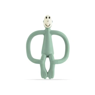 Image of Matchstick Monkey, Original Teether &amp; Gel Applicator, Silicone, Easy To Grip, BPA Free, 3 Months Old+, 10.5 cm, Mint Green Monkey