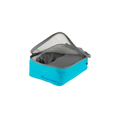 Image of Sea to Summit Garment Mesh Bag S Water Resistant Ultra Lightweight Packing Cube Sil Nylon Durable Zips &amp; Grab Tags For Travel Atoll Blue 25 x 19 9cm 60g