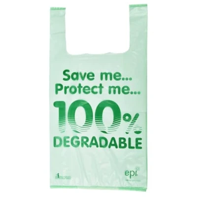 Image of Bag Market 100 x Jumbo Heavy Duty 100% Degradable Carrier Bags 12&quot; 19&quot; 23&quot; Shopping/Supermarket/Eco