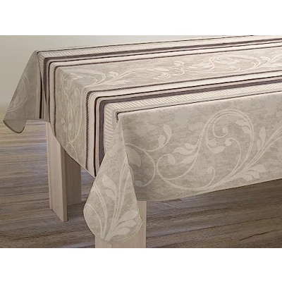 Image of Le linge de Jules Anti Stain Tablecloth Arabesque size : Rectangular 59x78 inches
