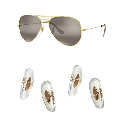 Image of HiCycle2 Replacement 2 pairs Nose Pads suit for Aviator RB3025 RB3539 RB3447 RB4263 RB3548 RB3716 RB3816 RB3548N Sunglasses Repair Kits,Bonu Bag (Gold)