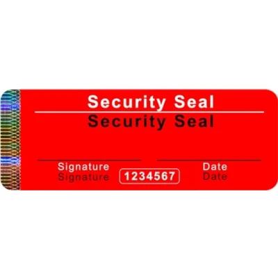 Image of 50 pcs Security Seal with Serial Number 70x25mm red, writable, Tamper Proof Seal, Sticker, Warranty Labels, self Adhesive Label, Stickers …